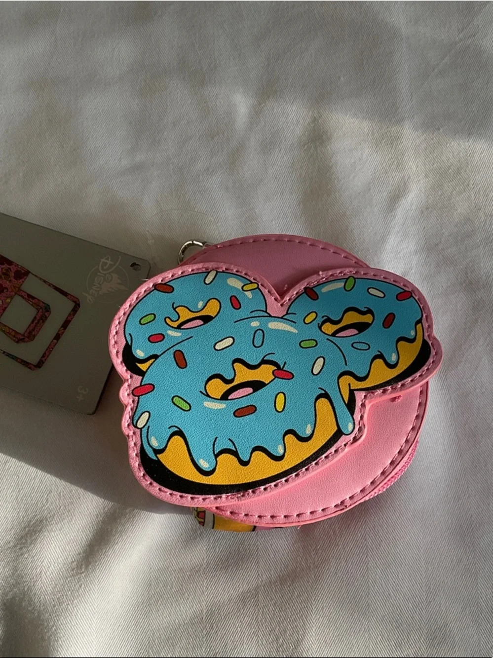 Disney Parks Mickey Eats  Snacks Donut Reusable Packable Tote Bag Clip NWT